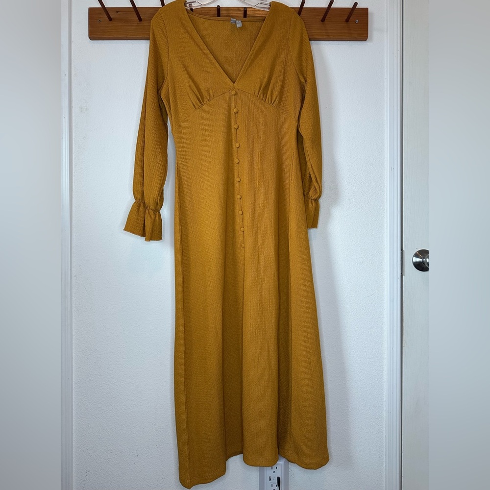 ASOS US size 8, Elegant Mustard Dress